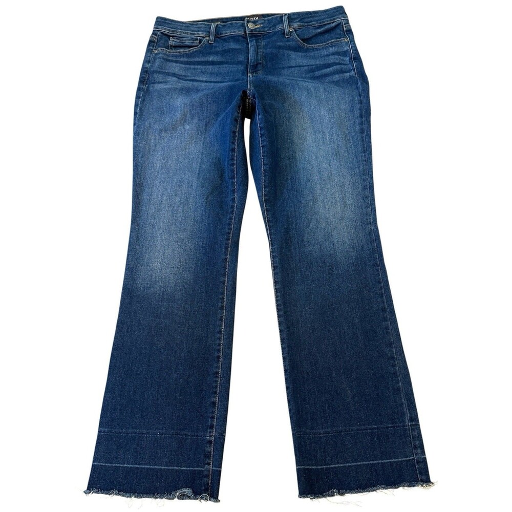 Not Your Daughters Jeans NYDJ Marilyn Straight Womens 14 Blue Stretch Denim